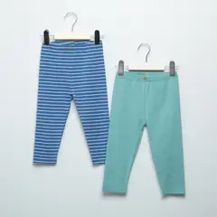 YAMP - Pack 2 Pantalones Bebé Niño Algodón