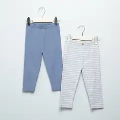 YAMP - Pack 2 Pantalones Bebé Niño Algodón