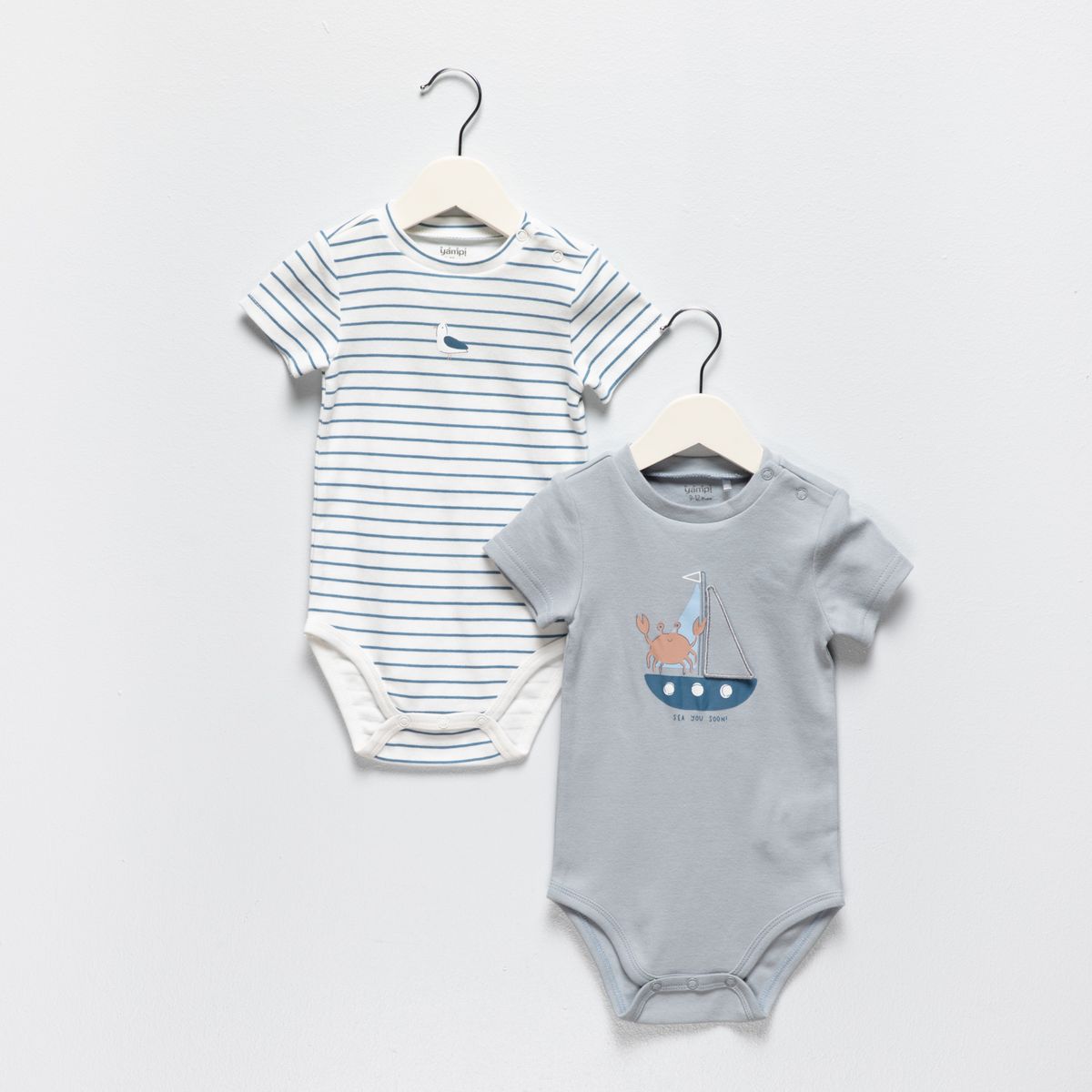 YAMP - Pack 2 Bodys Bebé Niño Algodón Yamp