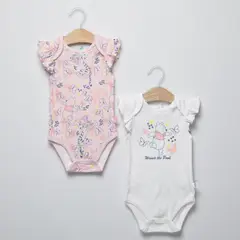 WINNIE THE POOH - Pack 2 Bodys Bebé Niña Algodón