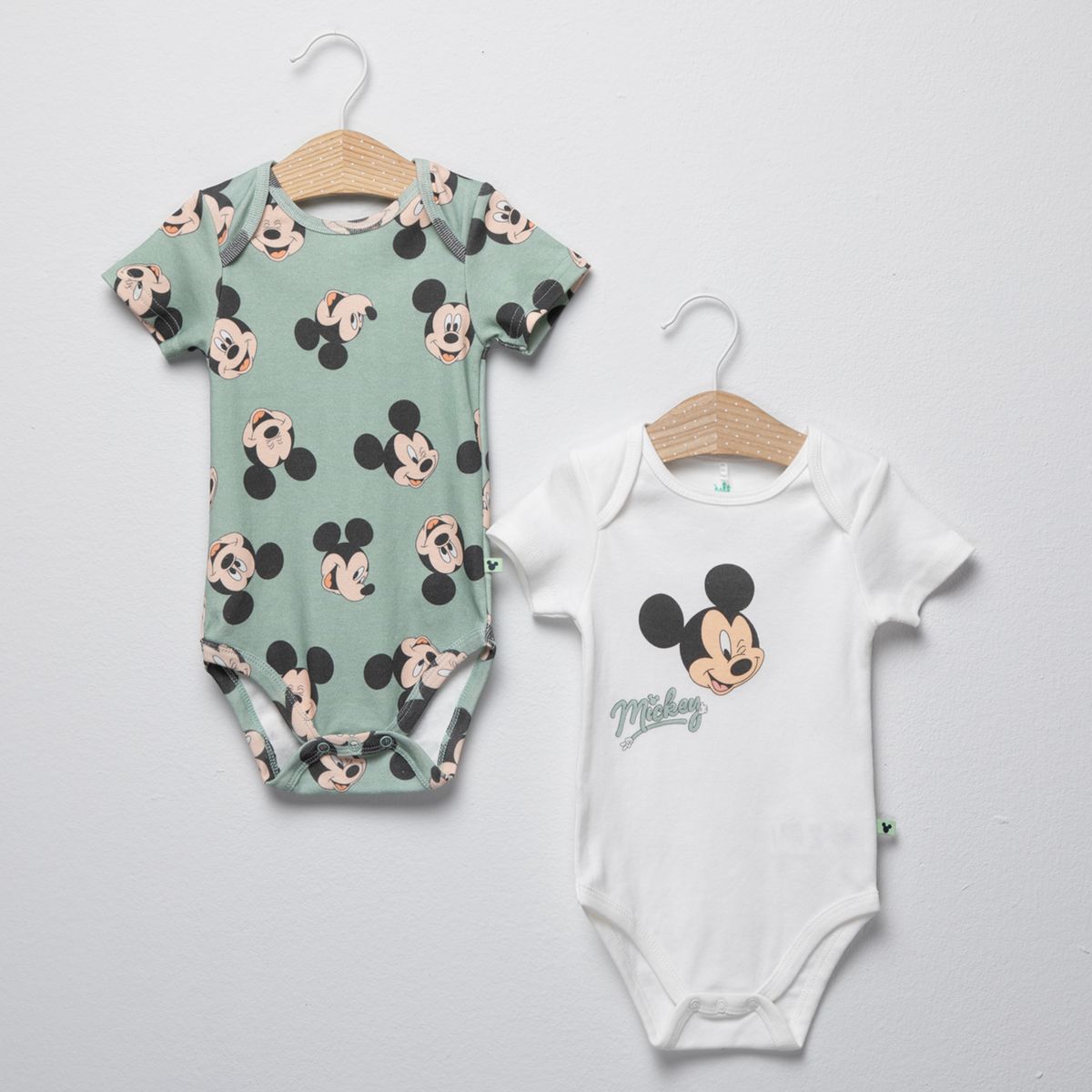 STD CHARACTERS - Pack 2 Bodys Unisex Bebé Algodón Mickey Mouse