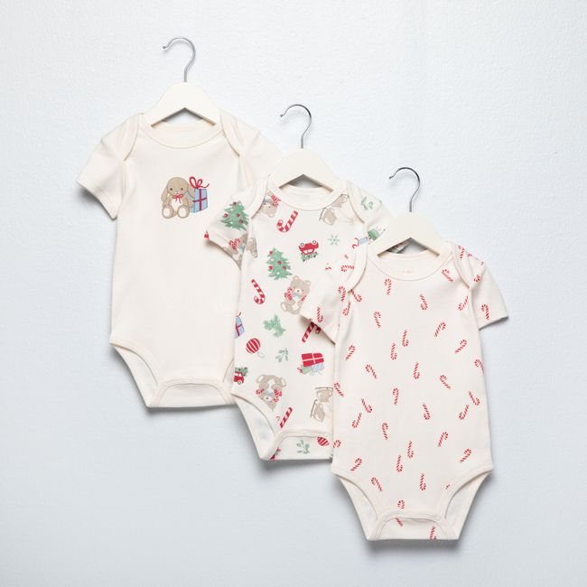 YAMP - Pack 3 Bodys Unisex Bebé Algodón Yamp Navidad