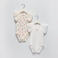 YAMP - Pack 2 Bodys Bebé Niña Algodón