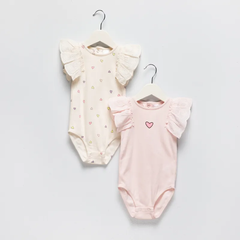 YAMP - Pack 2 Bodys Bebé Niña Algodón Yamp