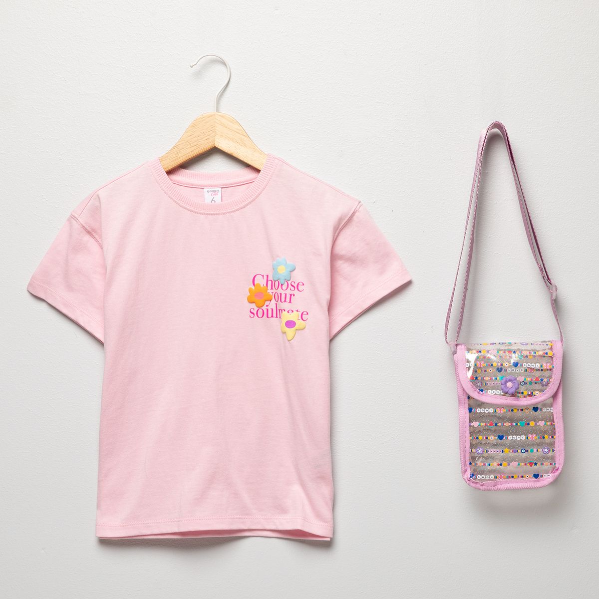 YAMP - Polera Algodón Niña Yamp + Cartera