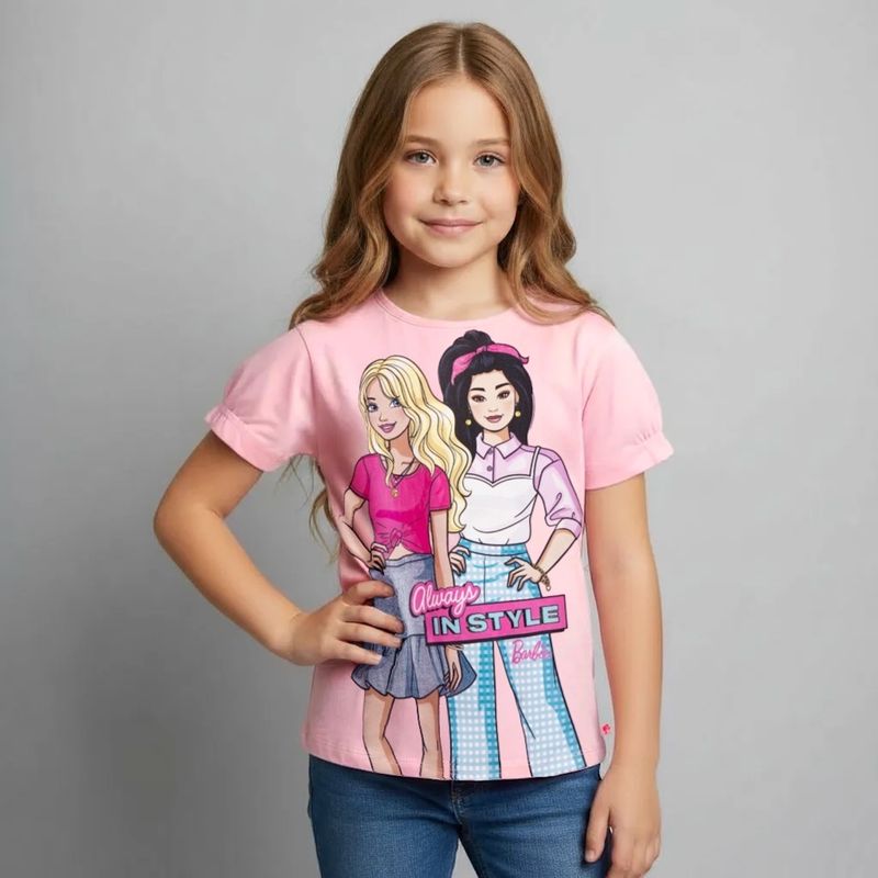 BARBIE - Polera Niña Algodón Barbie