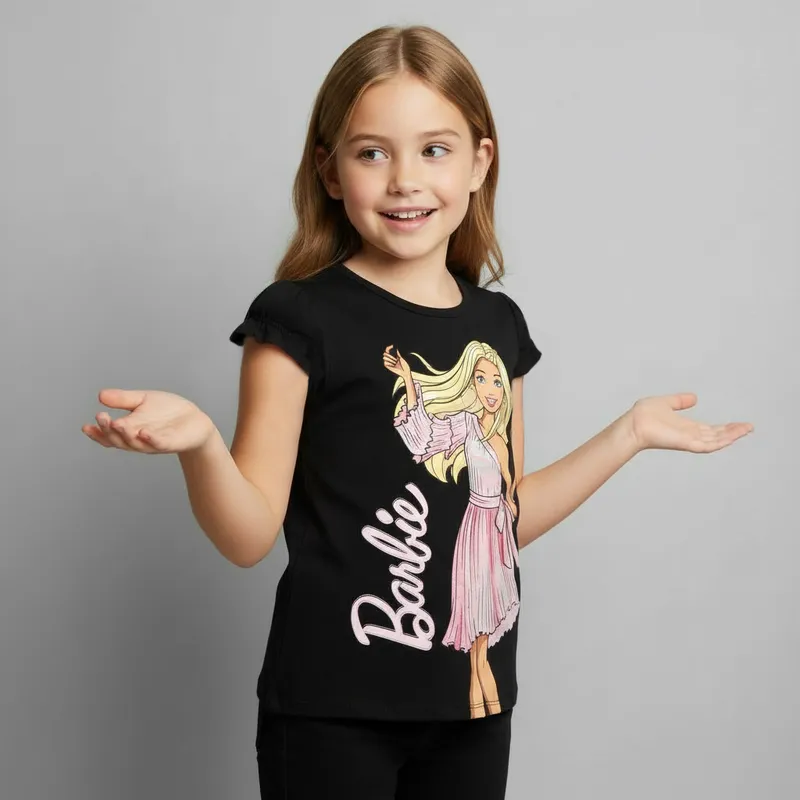 BARBIE - Polera Niña Algodón Barbie