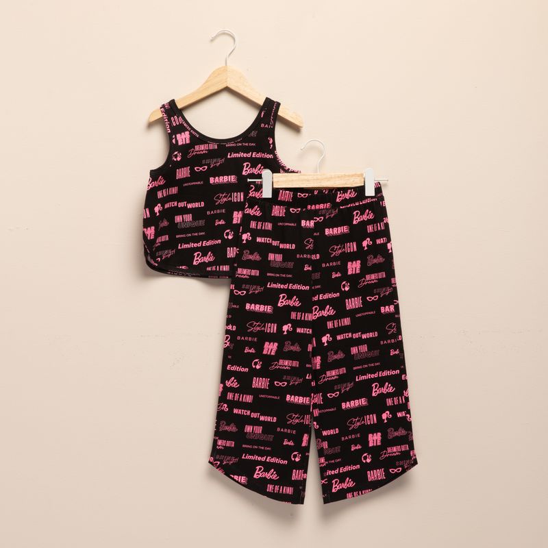 BARBIE - Conjunto Polera Más Pantalón Algodón Niña Barbie