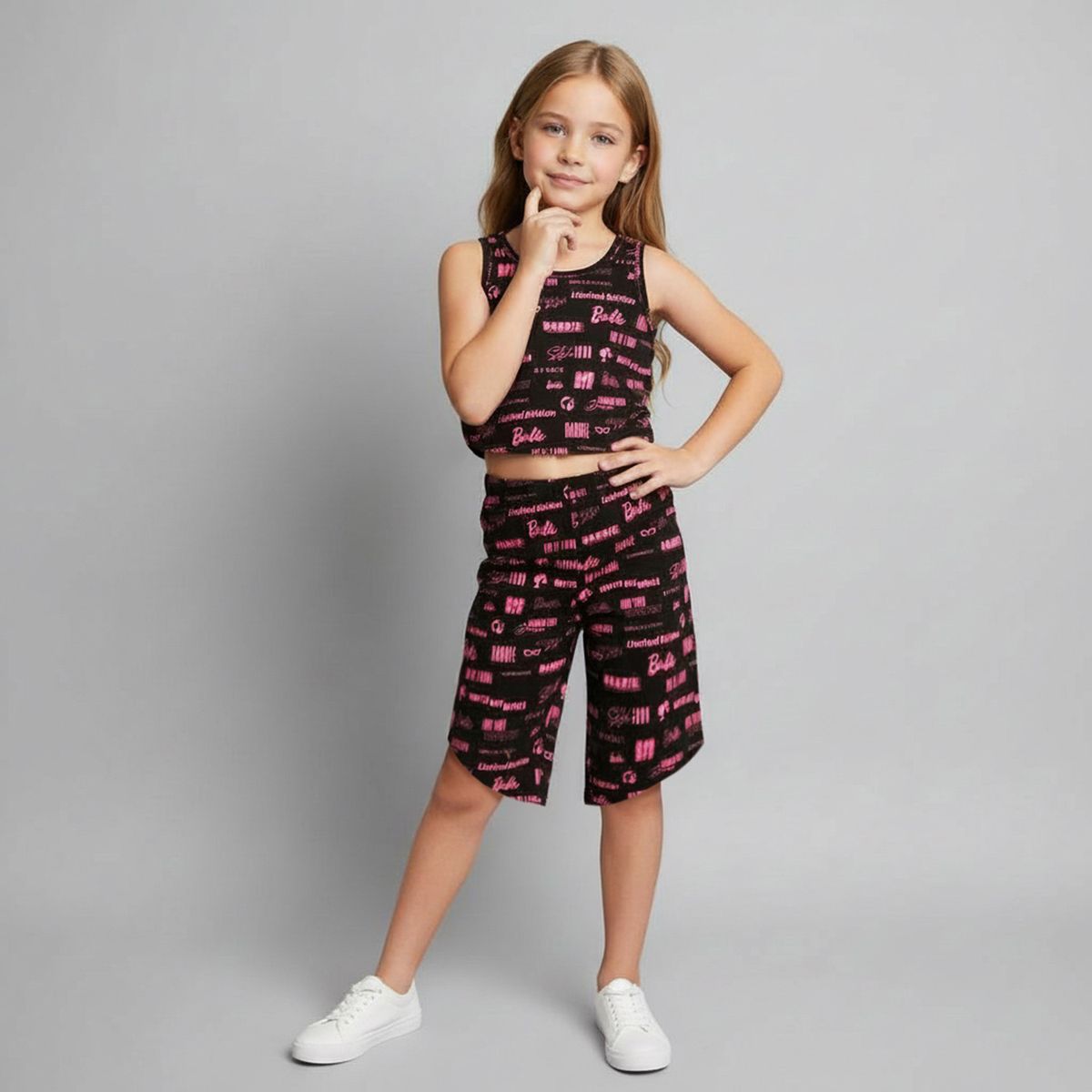 BARBIE - Conjunto Polera Más Pantalón Algodón Niña Barbie