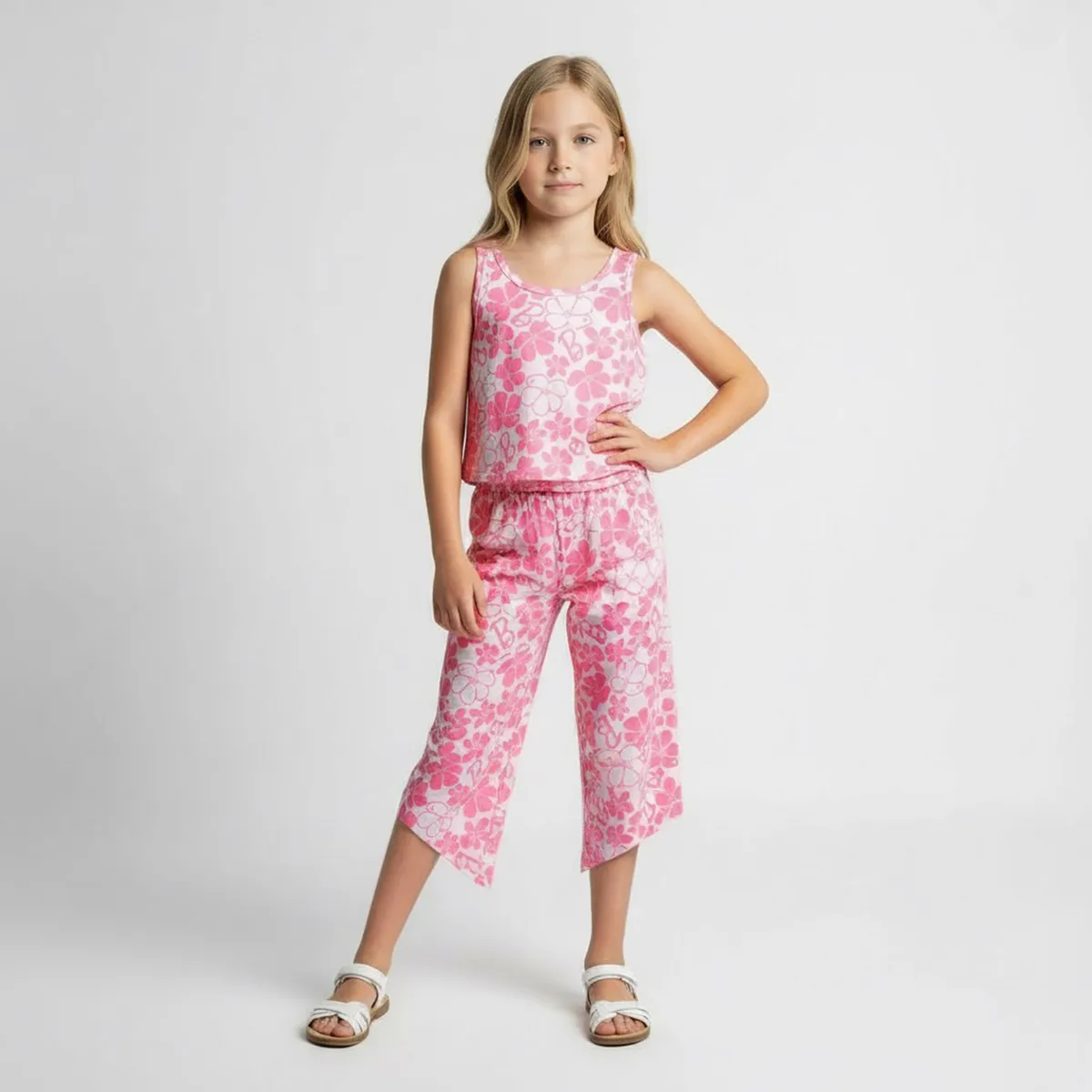 BARBIE - Conjunto Polera Más Pantalón Algodón Niña Barbie