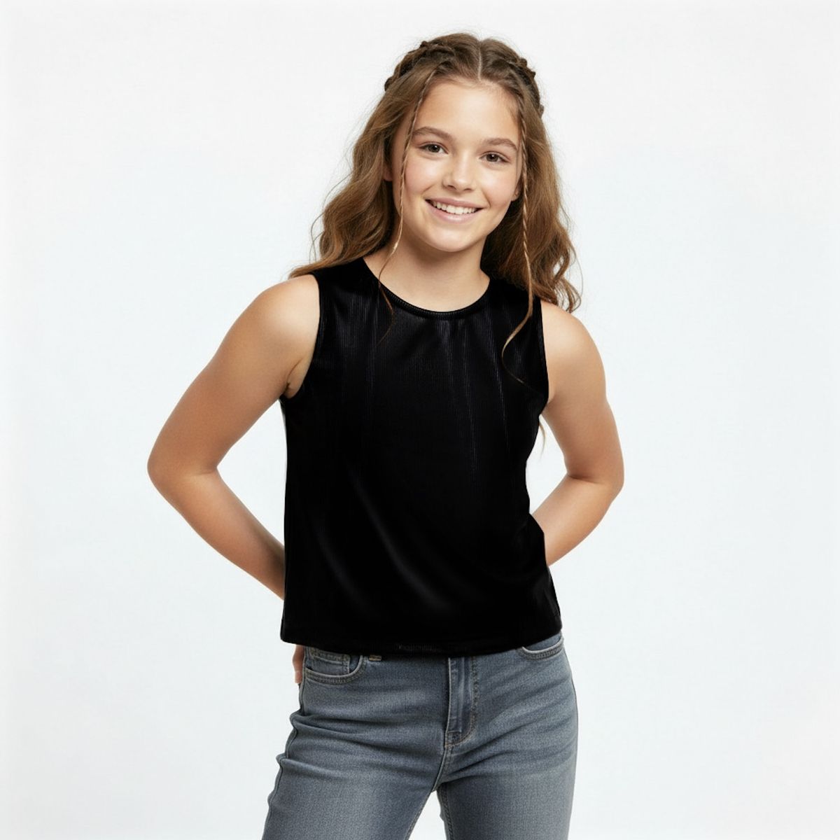 ELEVEN - Polera Metalizada Niña Eleven