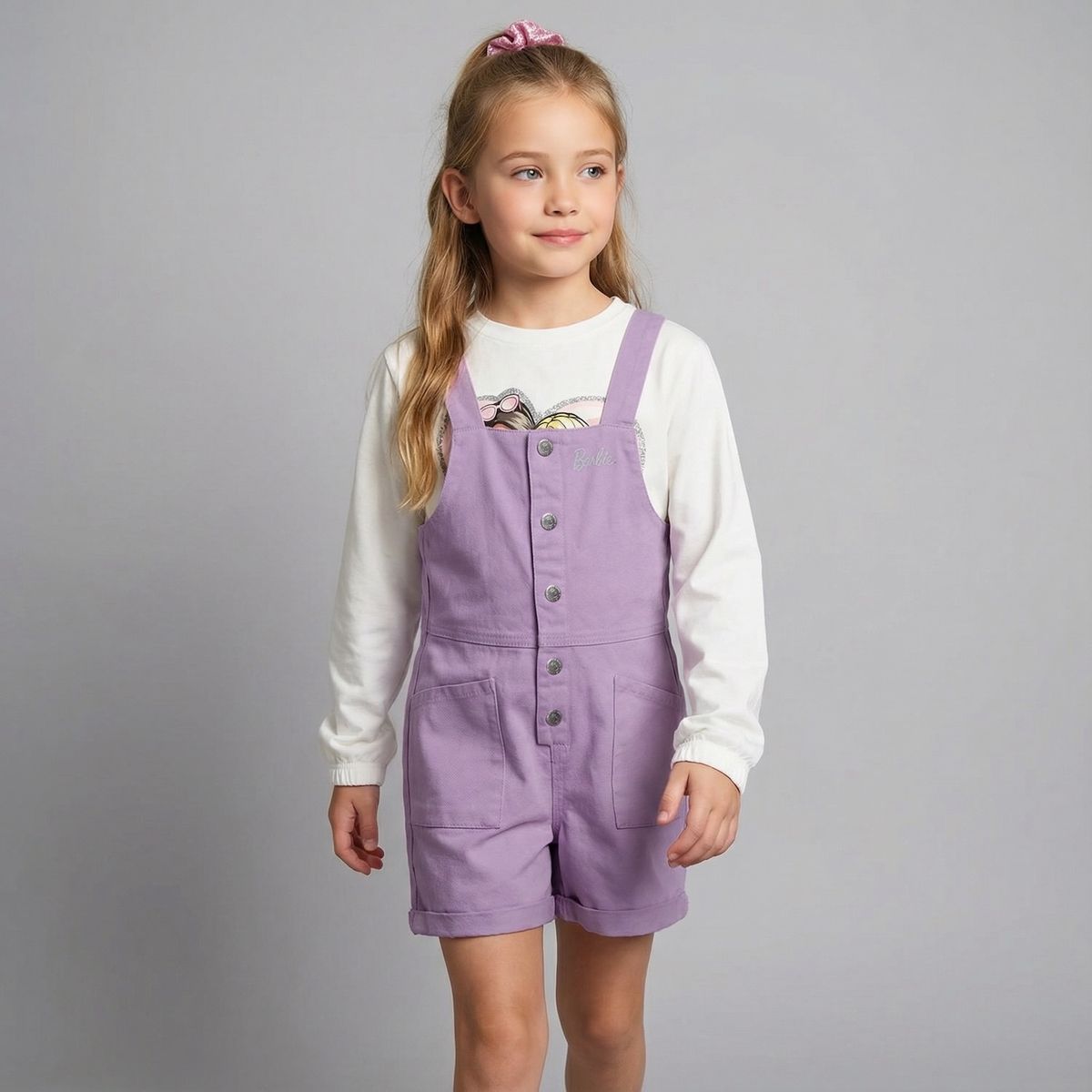 BARBIE - Jardinera Algodón Niña Barbie