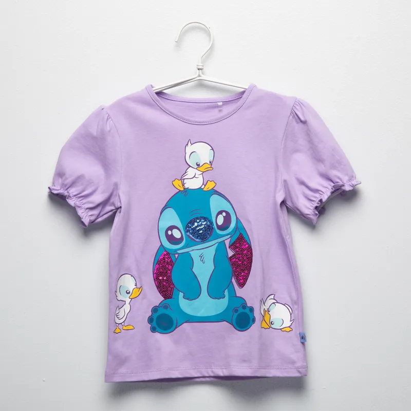  - Polera Niña Algodón Lilo & Stitch