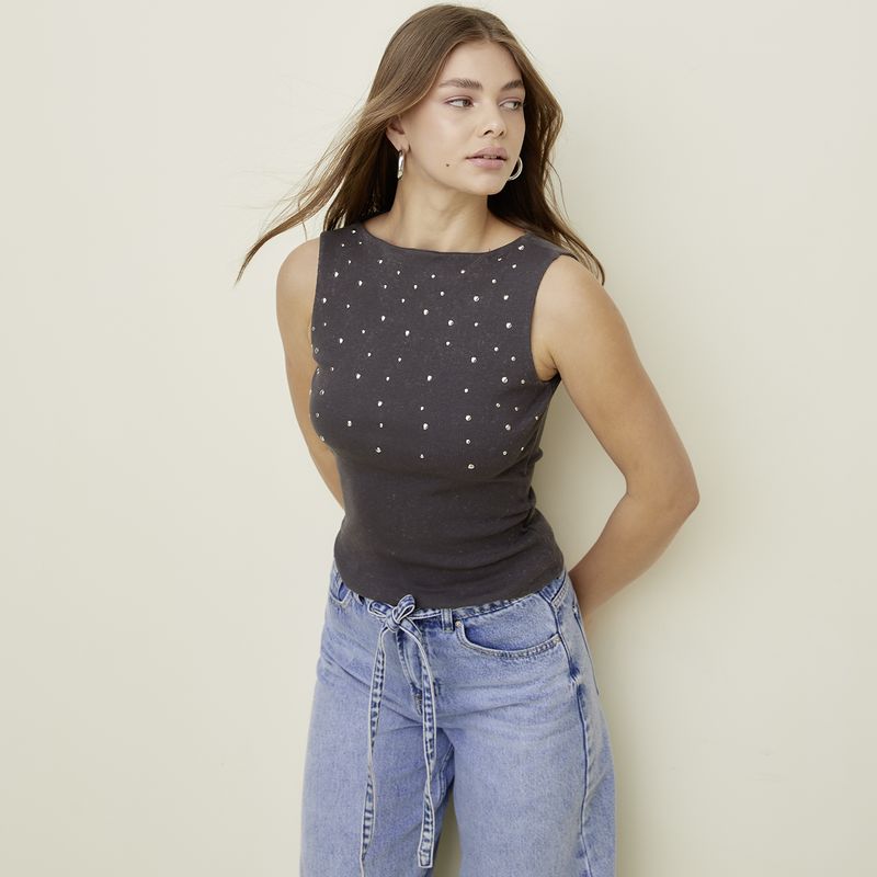 SYBILLA - Polera Algodón Mujer Sybilla