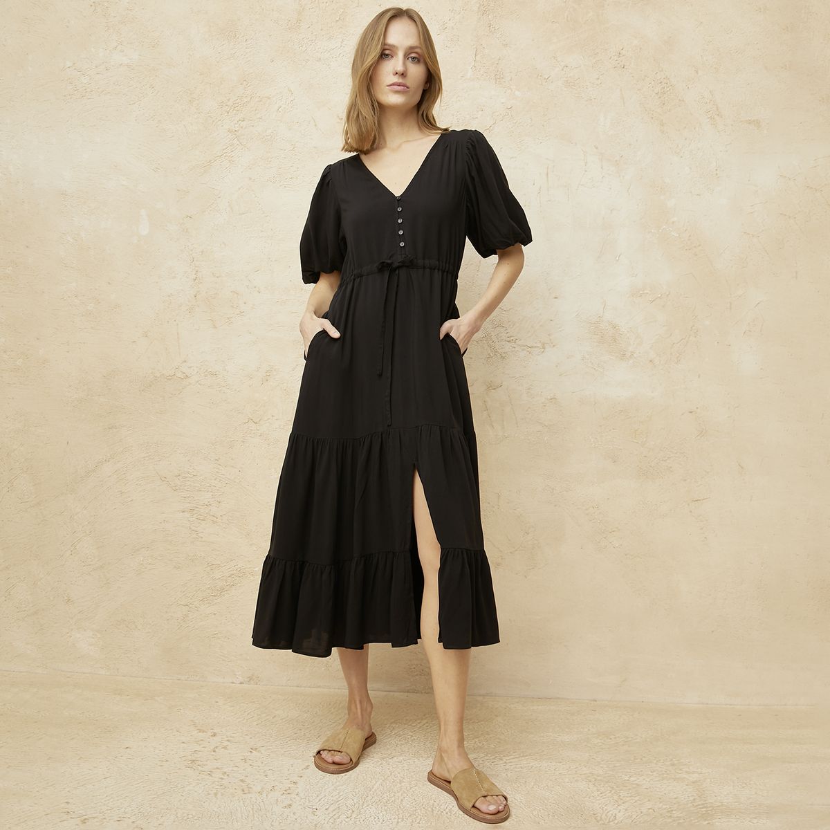 BASEMENT - Vestido Largo Mujer Basement