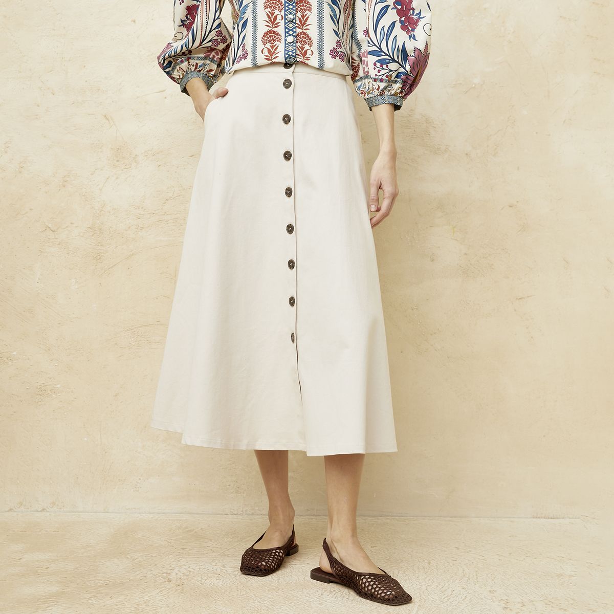 BASEMENT - Falda Midi Mujer Basement