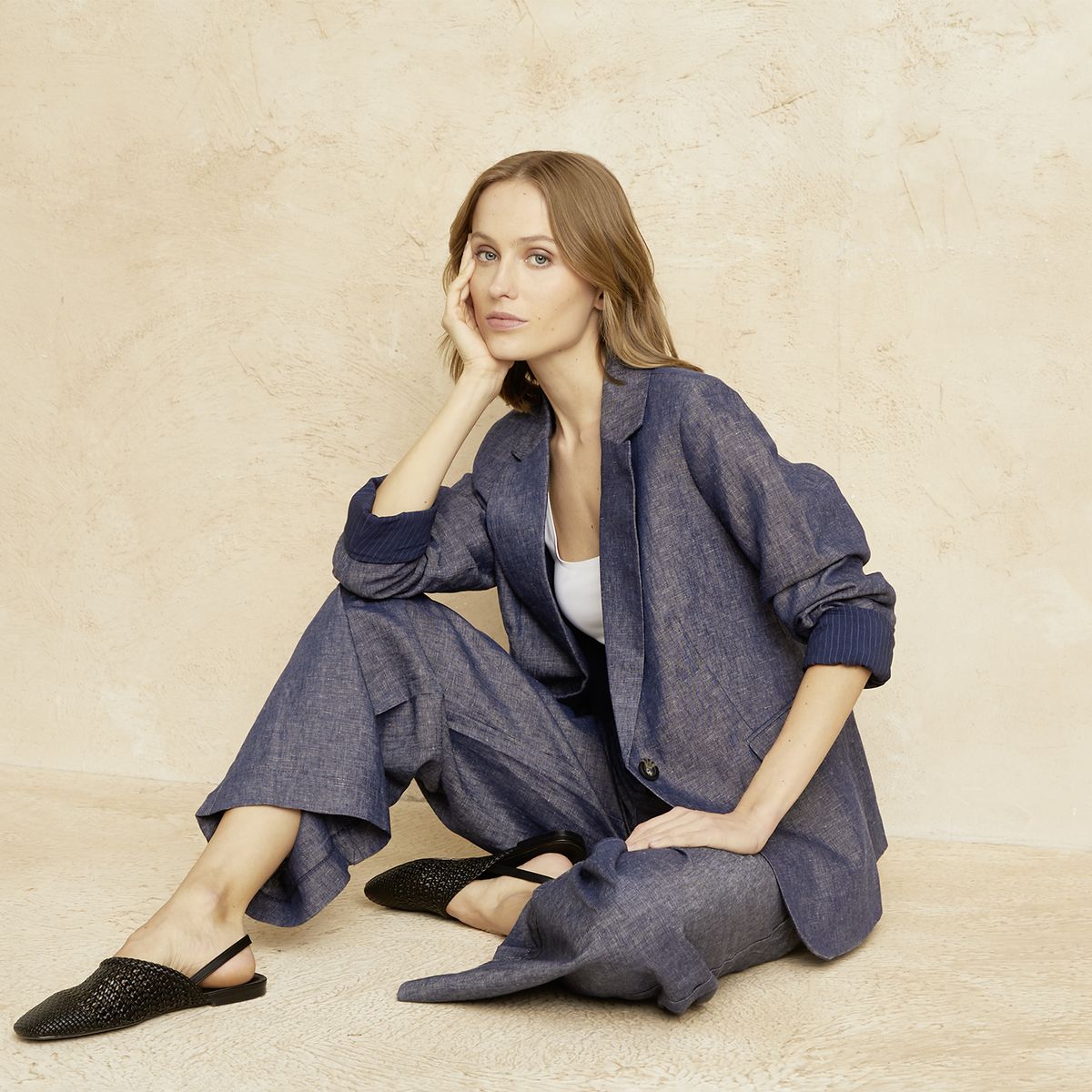 BASEMENT - Blazer Lino Mujer Basement