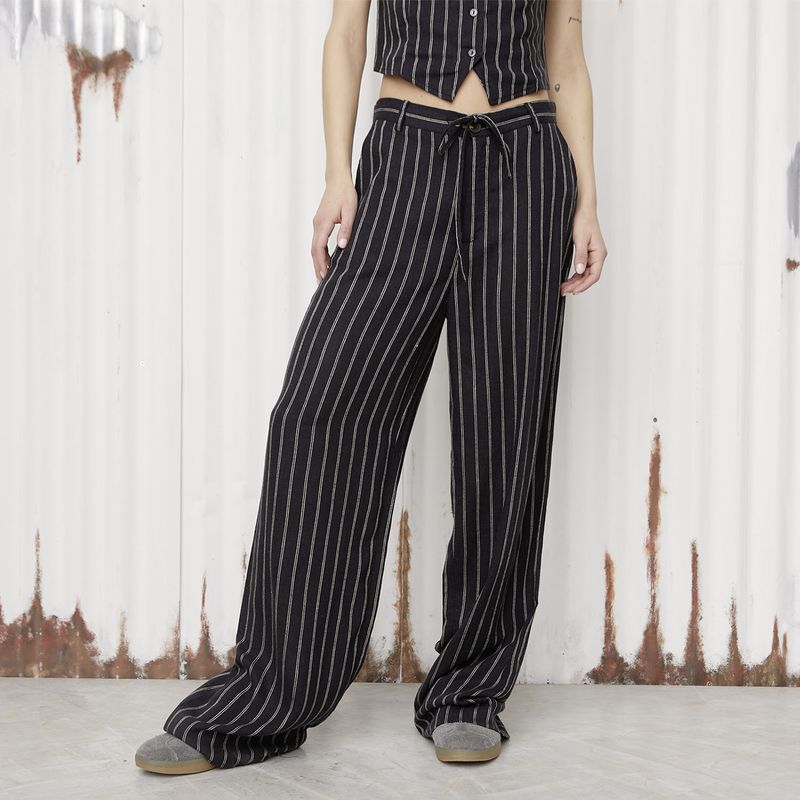 AMERICANINO - Pantalón Básico Tiro Medio Mujer Americanino