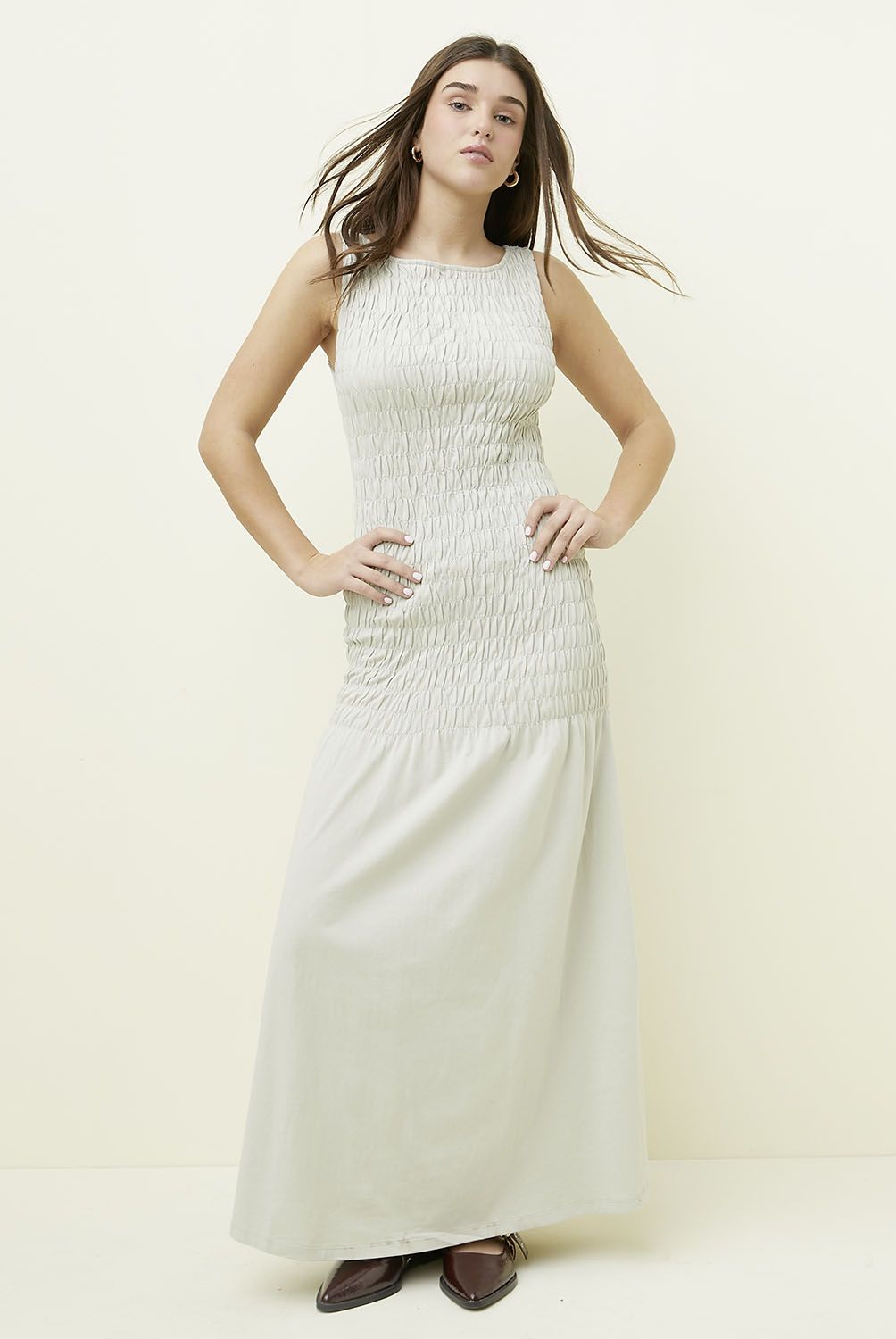 SYBILLA - Vestido Casual Maxi Algodón Mujer Sybilla