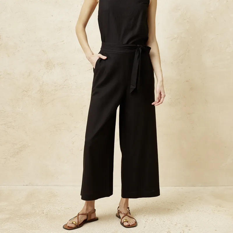 BASEMENT - Pantalón Culotte Tiro Alto Mujer Basement