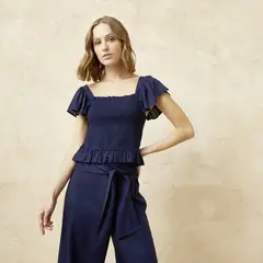 BASEMENT - Blusa Lino Mujer