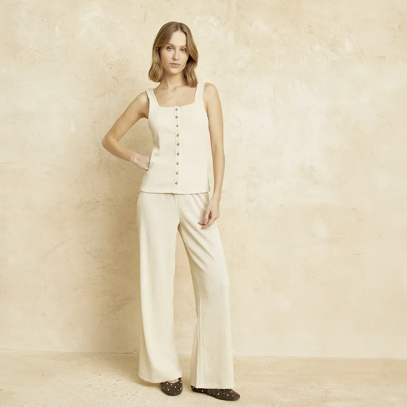 BASEMENT - Pantalón Tiro Alto Mujer Basement