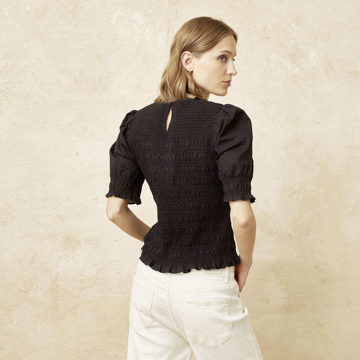 BASEMENT - Blusa Manga Corta Algodón Mujer Basement