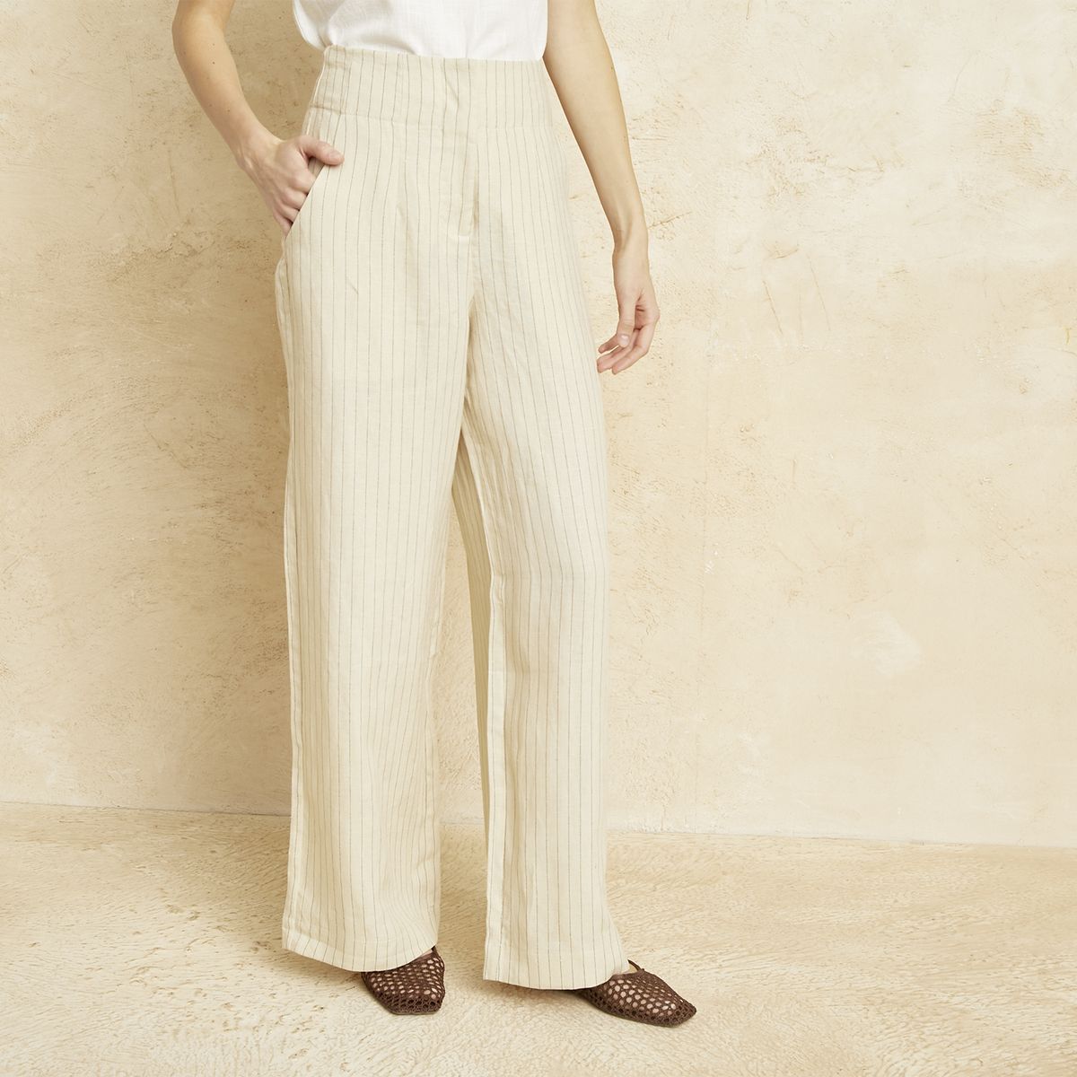 BASEMENT - Pantalón Tiro Alto Mujer Basement