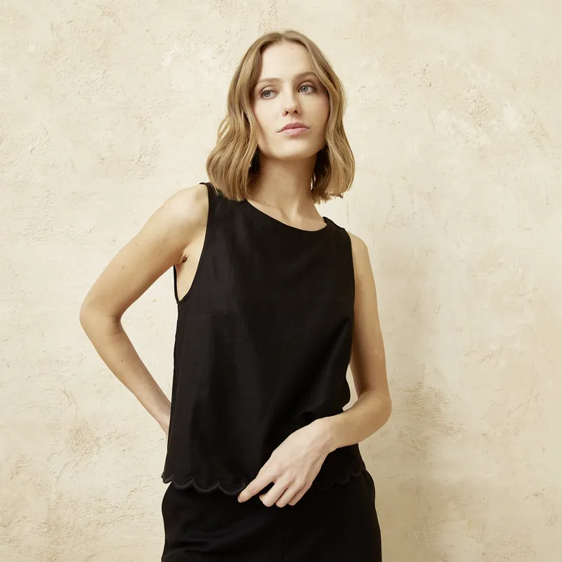 BASEMENT - Blusa Lino Mujer Basement
