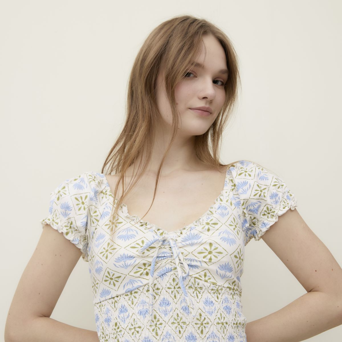 SYBILLA - Polera Manga Corta Algodón Mujer Sybilla