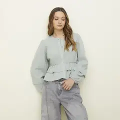 SYBILLA - Blusas Manga Larga Algodón Mujer