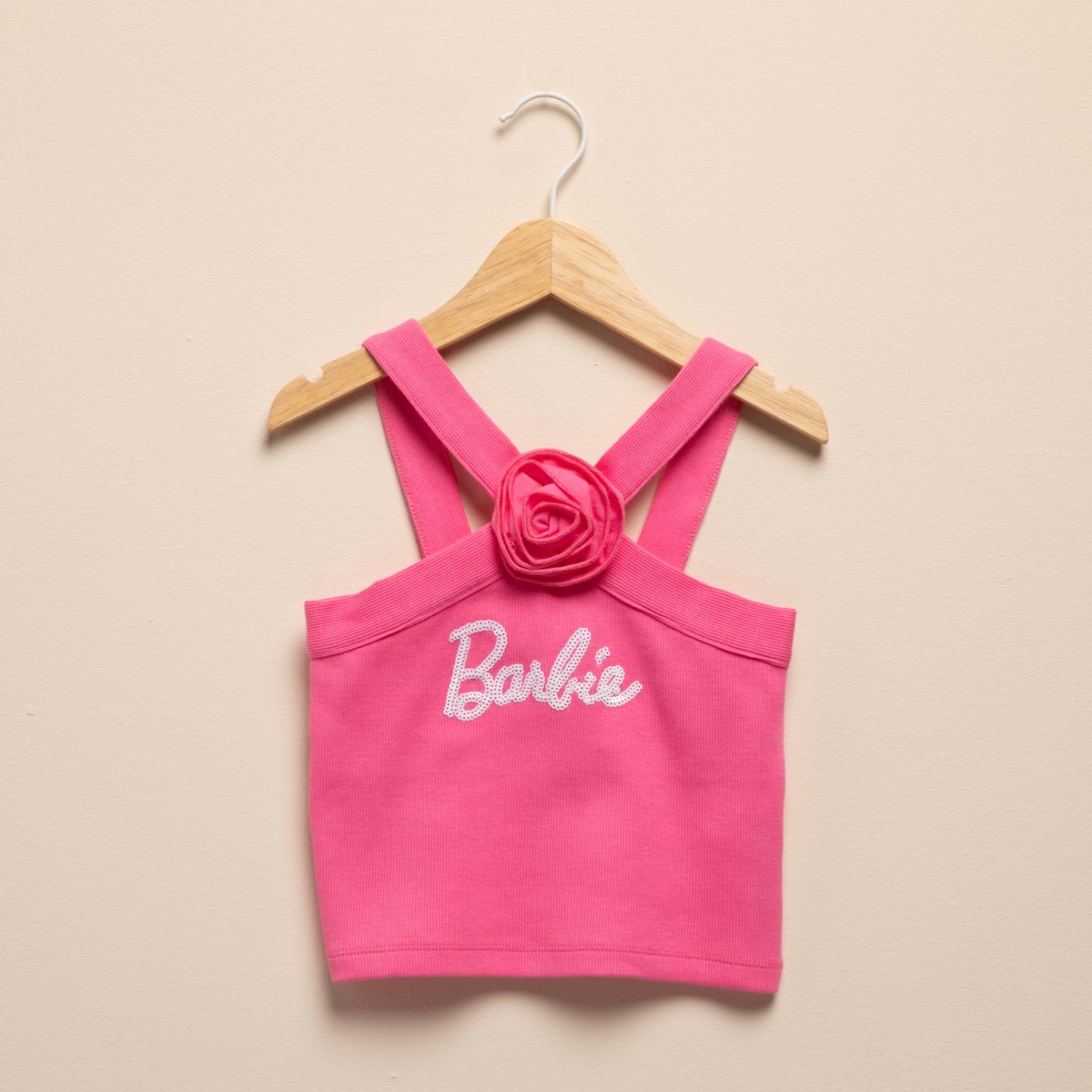 BARBIE - Polera Barbie Manga Corta Niña Algodón