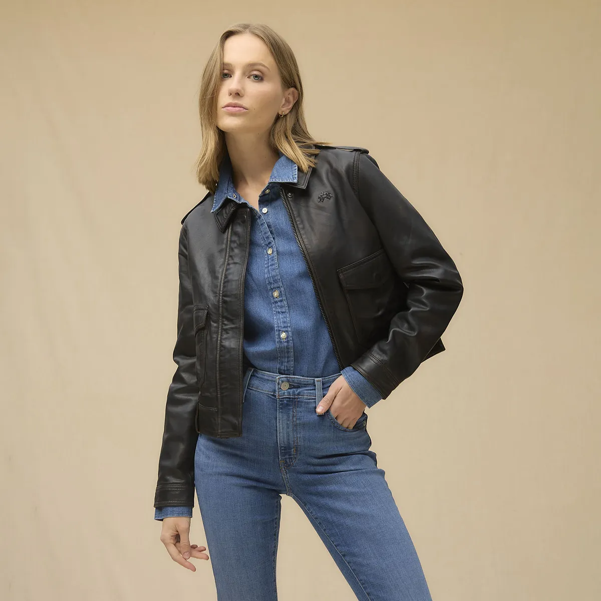 LA MARTINA - Chaqueta Cuero Mujer La Martina