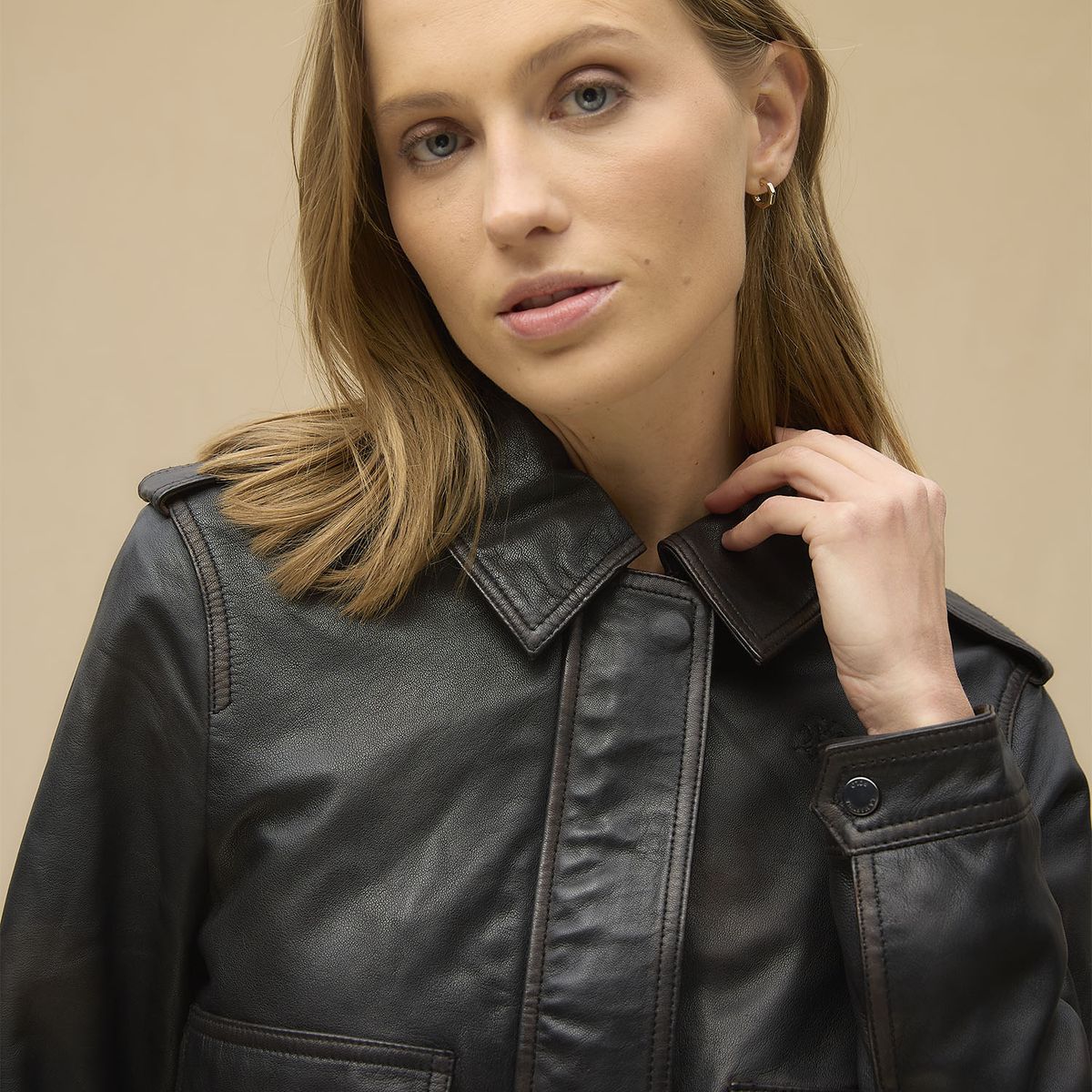 LA MARTINA - Chaqueta Cuero Mujer La Martina