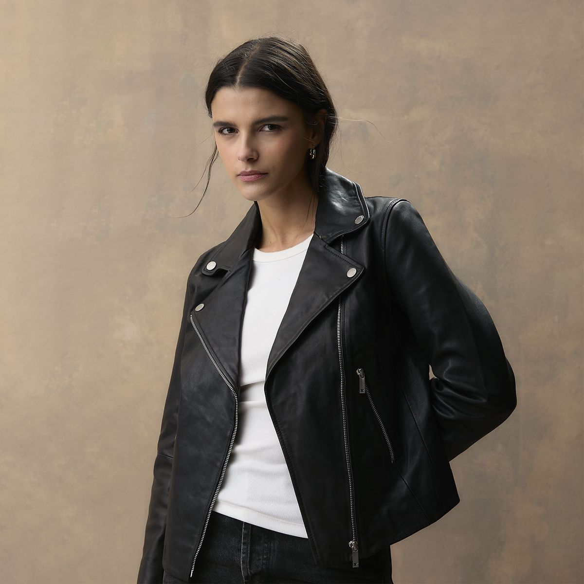 WOLF&HANK - Chaqueta de Cuero Mujer Wolf&Hank