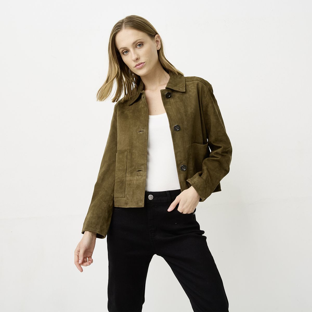 WOLF&HANK - Chaqueta de Cuero Mujer Wolf&Hank