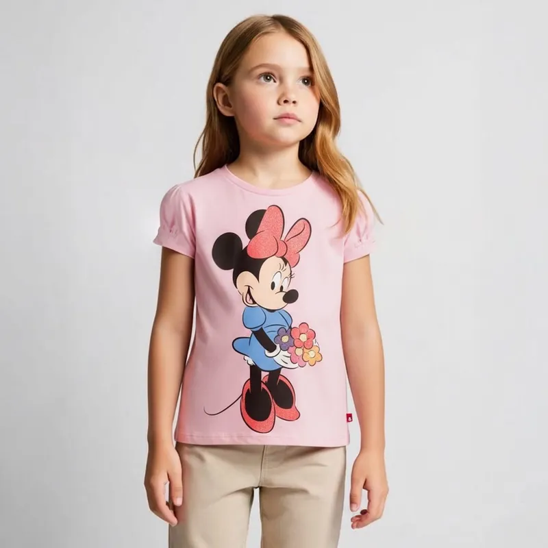 MINNIE - Polera Niña Algodón Minnie