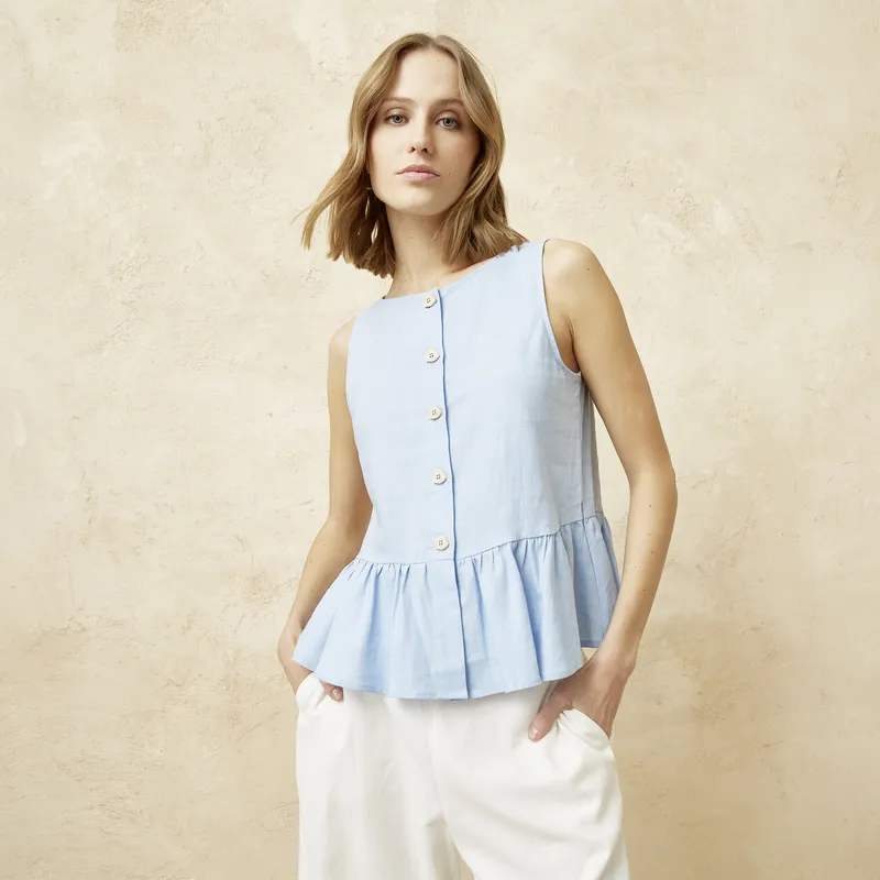 BASEMENT - Blusa Lino Mujer Basement
