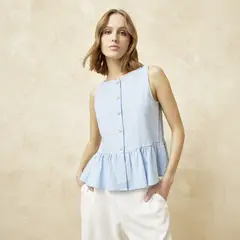 BASEMENT - Blusa Lino Mujer