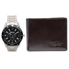 MOSSIMO - Reloj +Billetera Hombre en Caja