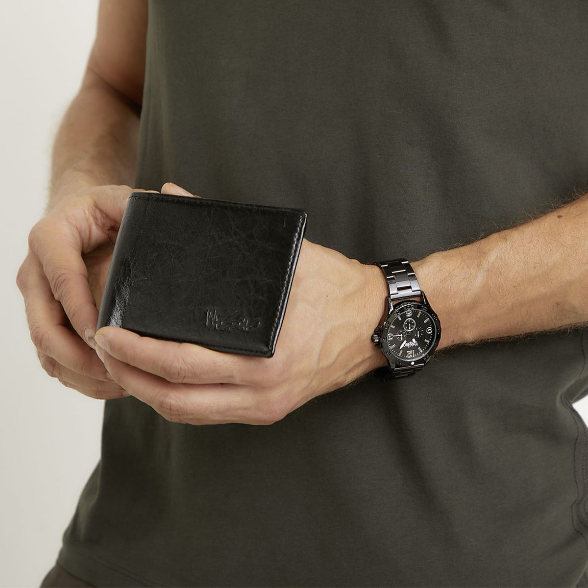 MOSSIMO - Reloj + Billetera Hombre en Caja Mossimo