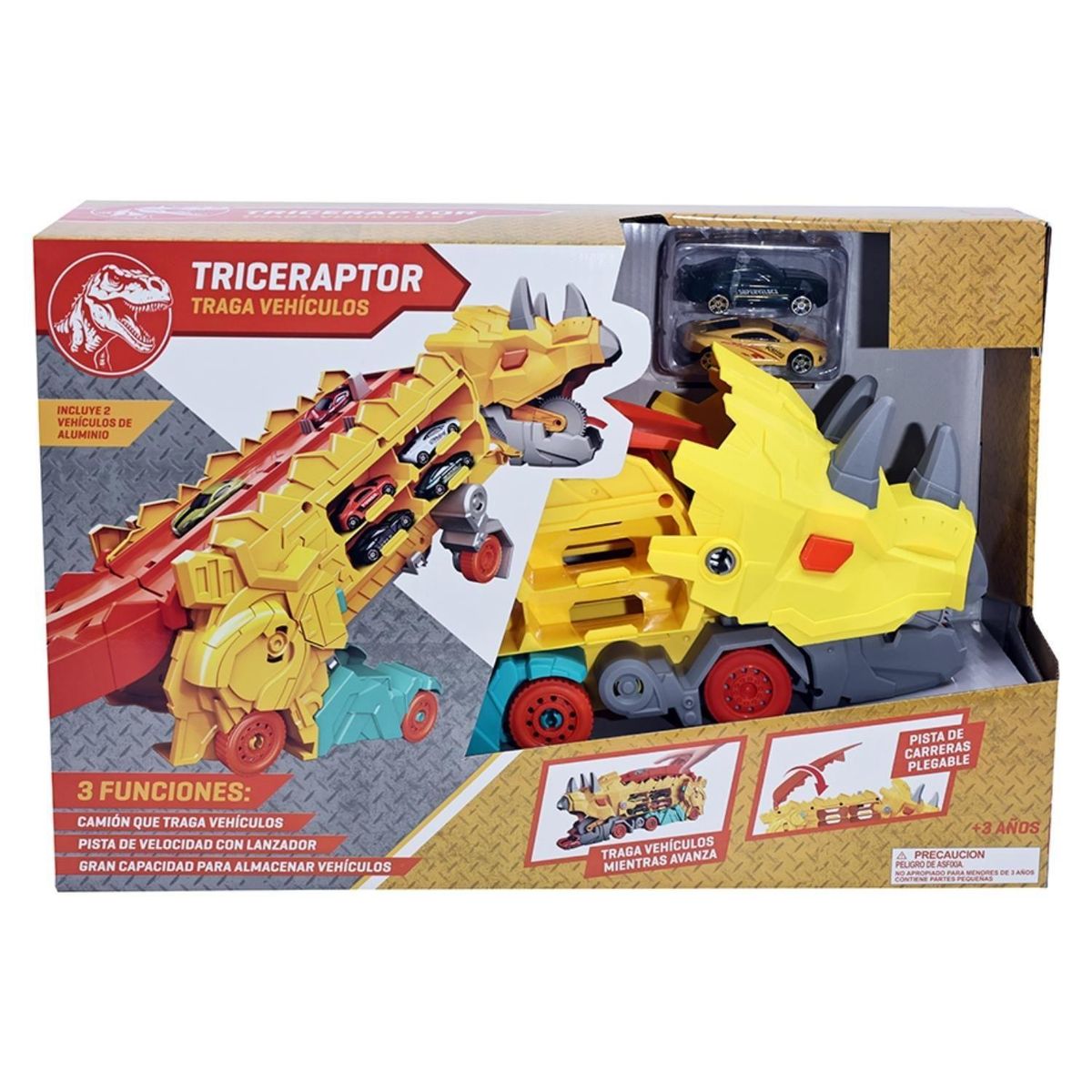 KIDS N PLAY - Camión Triceraptor Transportador de Autos Kids N play