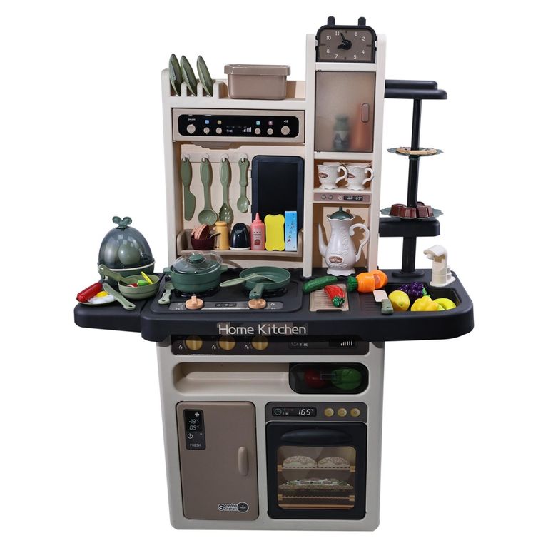 KIDS N PLAY Mega Cocina Vapor Son 65P Gris