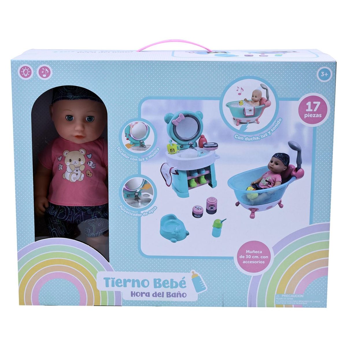 KIDS N PLAY - Muñeca Hora Baño Tocador Y Tina Kids N Play