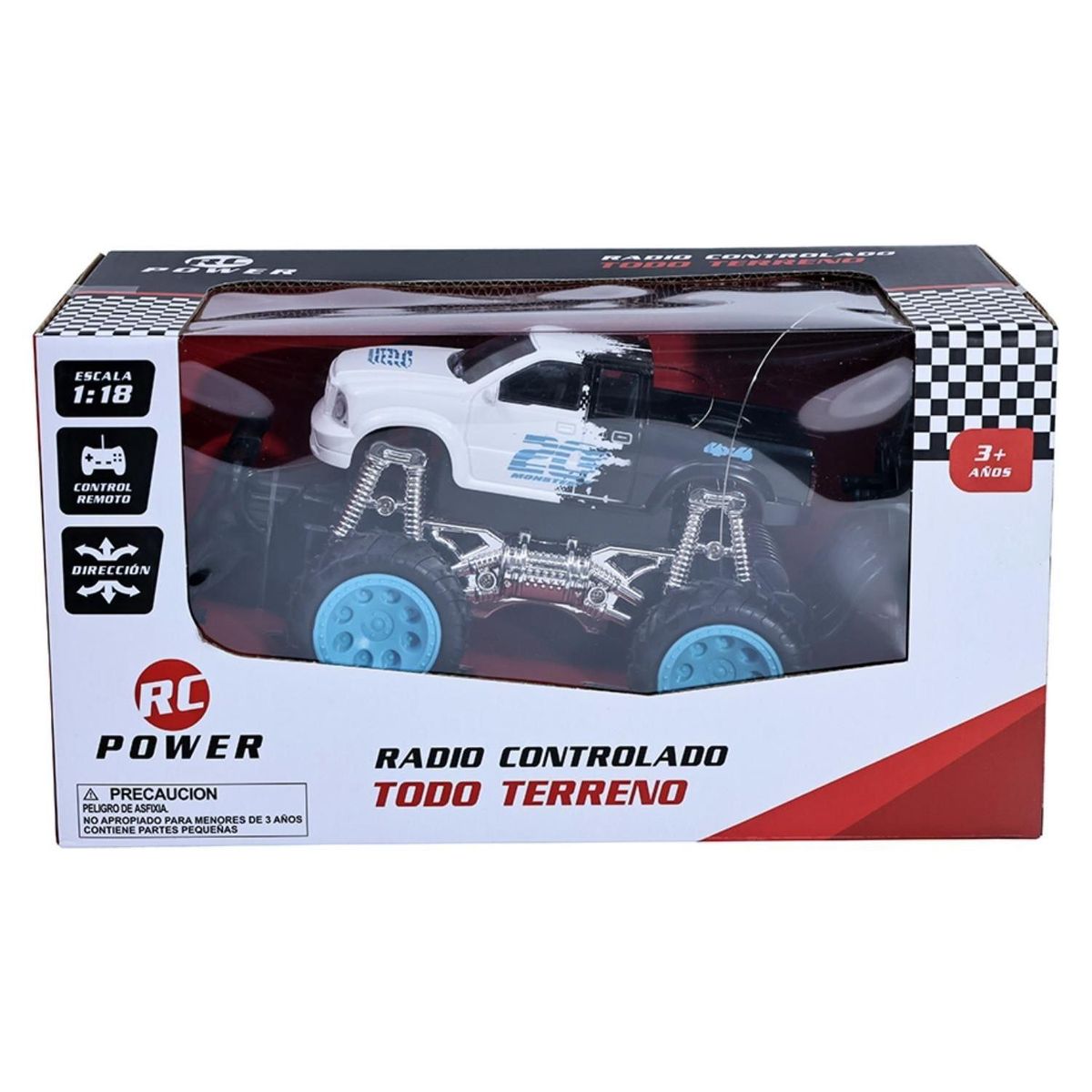 YIDAFENG - Auto 1:18 Todoterreno a Control Remoto Blanco