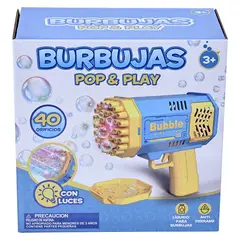 KIDS N PLAY - Lanzador Burbujas 40 Lanzadores Azul