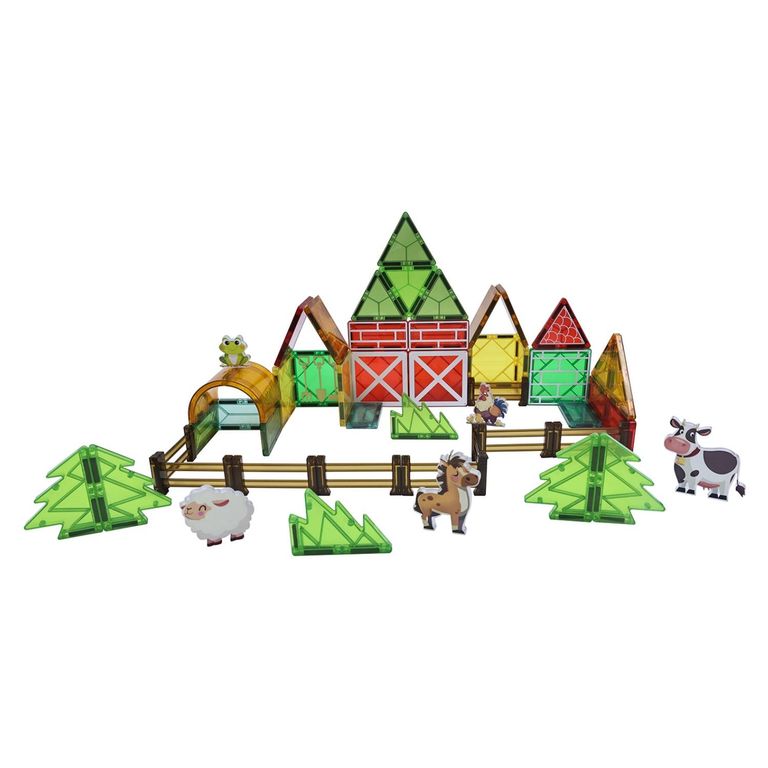KIDS N PLAY 50 Piezas Bloques Magneticos - Granja