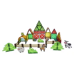 KIDS N PLAY - 50 Piezas Bloques Magneticos - Granja