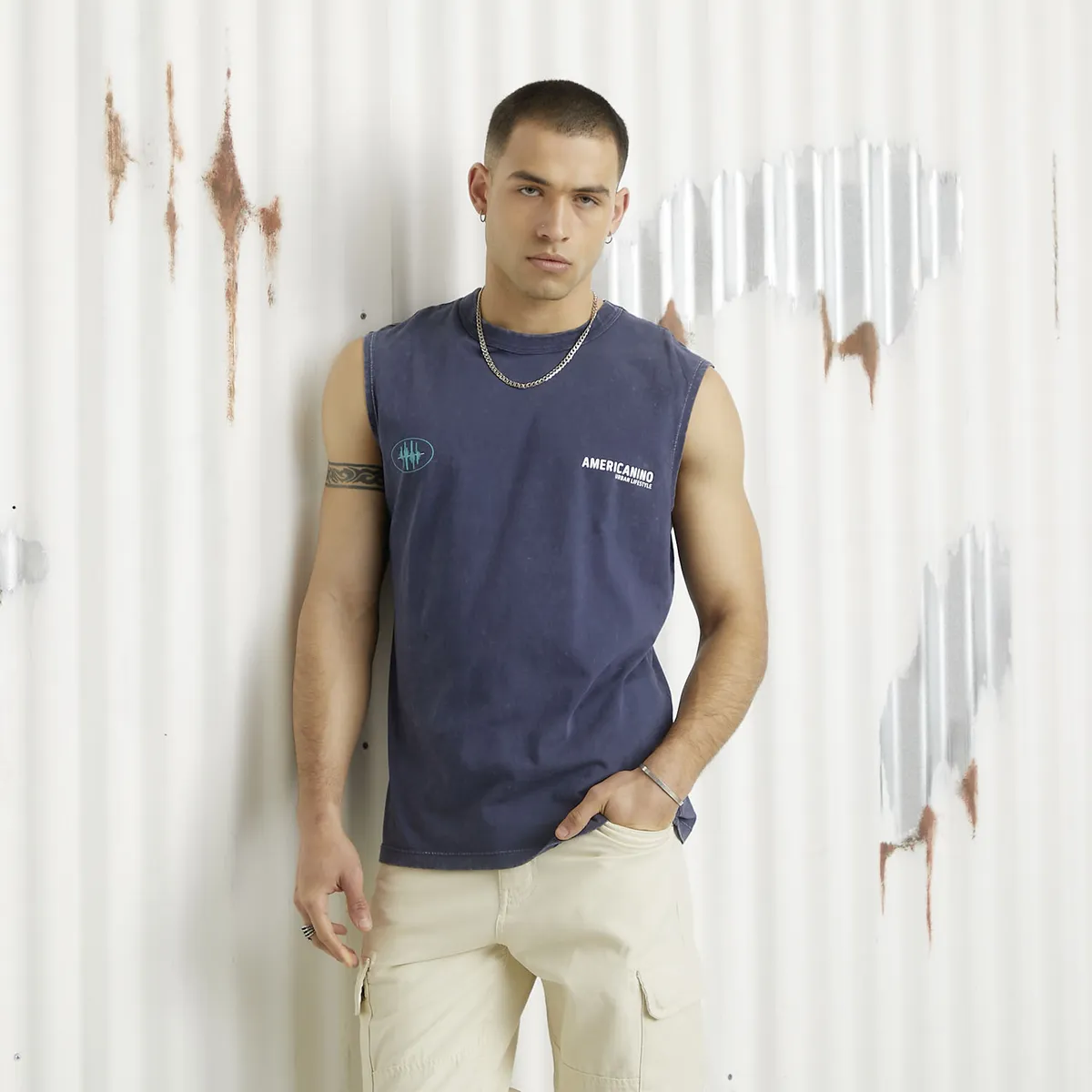 AMERICANINO - Polera Sin Mangas Hombre Americanino