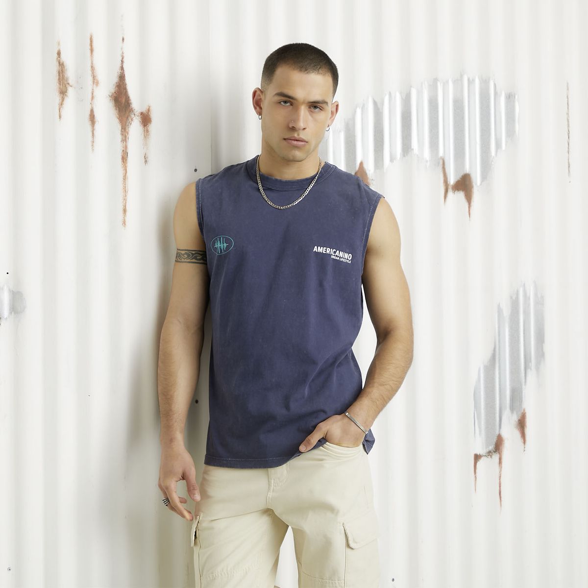 AMERICANINO - Polera Sin Mangas Hombre Americanino